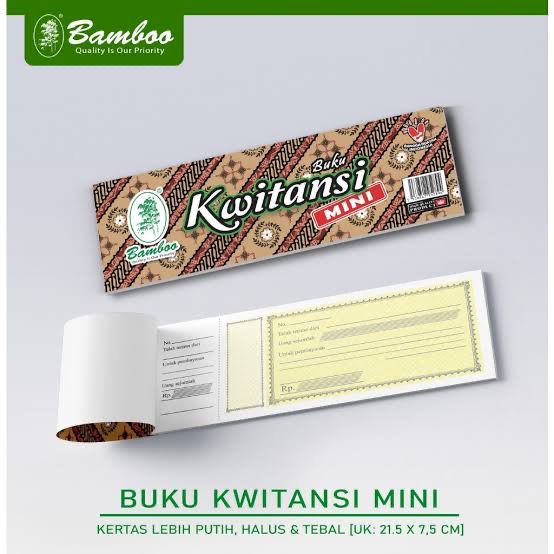 

[PCS] BAMBOO Buku Kwitansi Mini, Medium, Jumbo