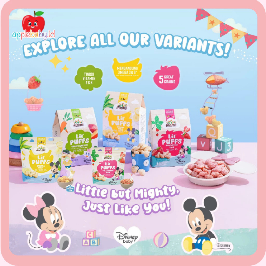 

Alamii Lil' Puffs Disney Edition Snack Bayi Snack Anak MPASI Snack Bayi Sehat Gluten Free