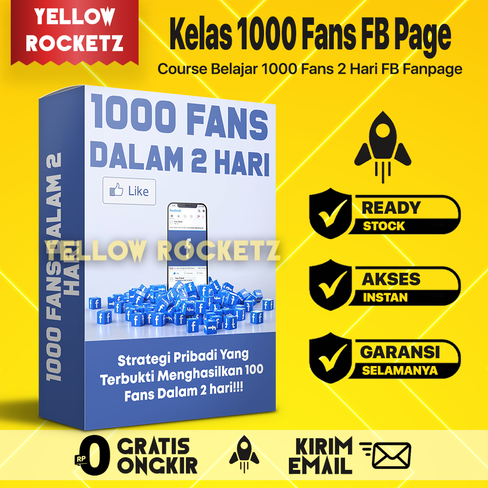 Kelas FB FanPage 1000 Fans Dalam 2 Hari - Belajar Teknik Optimasi Fans Page - Materi Video Pembelaja