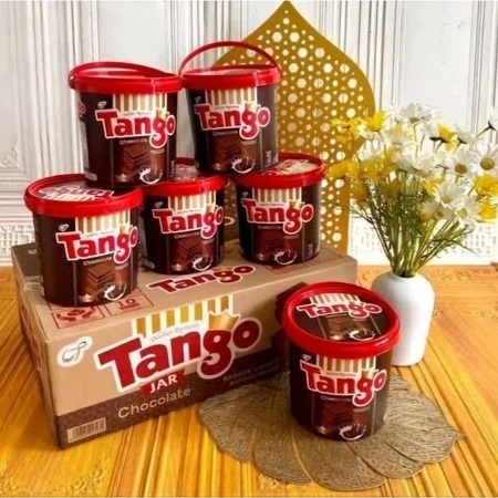 

( Dus / 6 Jar ) Wafer Tango Jar Rasa Chocolate Vanilla / Tango Waffle Choco Hazelnut 240gr isi 6 Jar