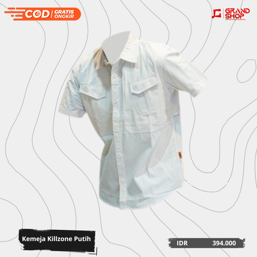 Kemeja Lengan Pendek Killzone Putih Cartenz Tactical