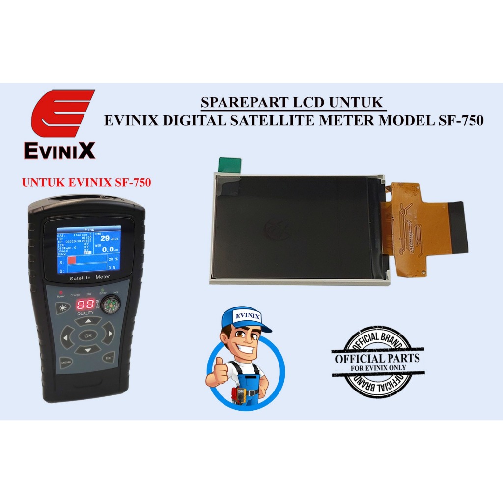LCD original untuk satfinder Evinix SF-750