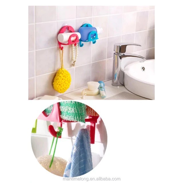 IH Rak Holder Gantung Spon Sabun 2 in 1 | Cantolan 2 Kait Gantungan Kain Lap Spons Wastafel Tempel D