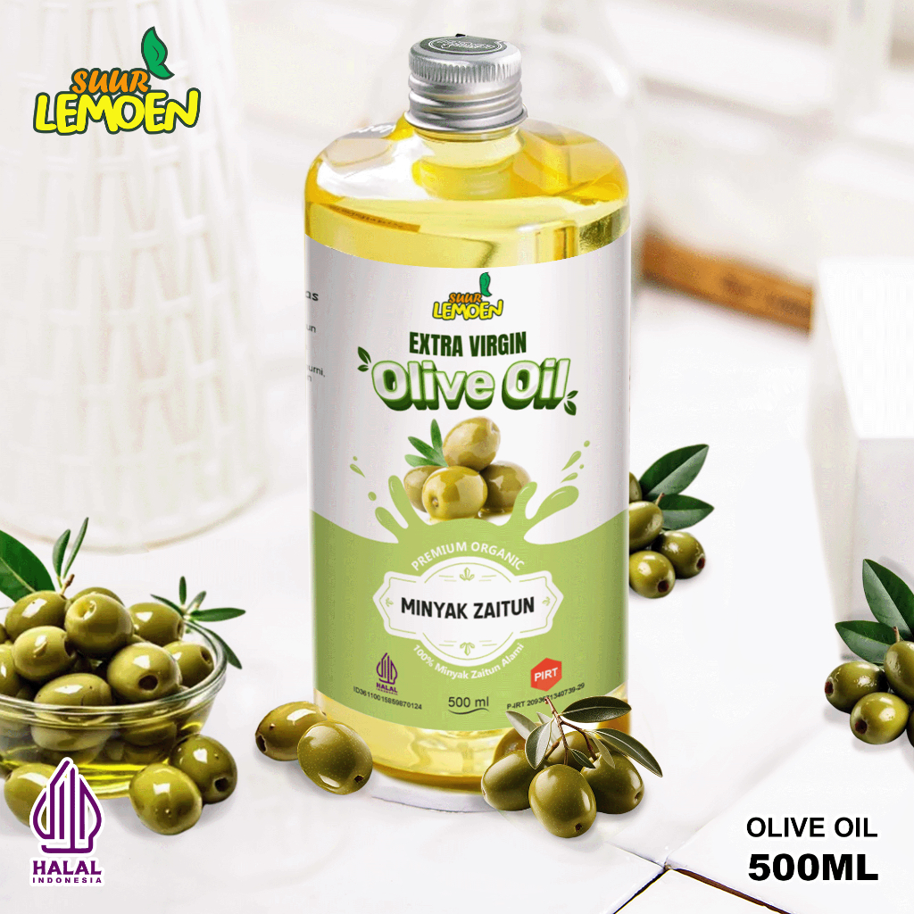 

Suur Lemoen - EXTRA VIRGIN OLIVE OIL 500ML - MINYAK ZAITUN EVOO VIRGIN OLIVE OIL 100% - MINYAK ZAITUN UNTUK MASAK