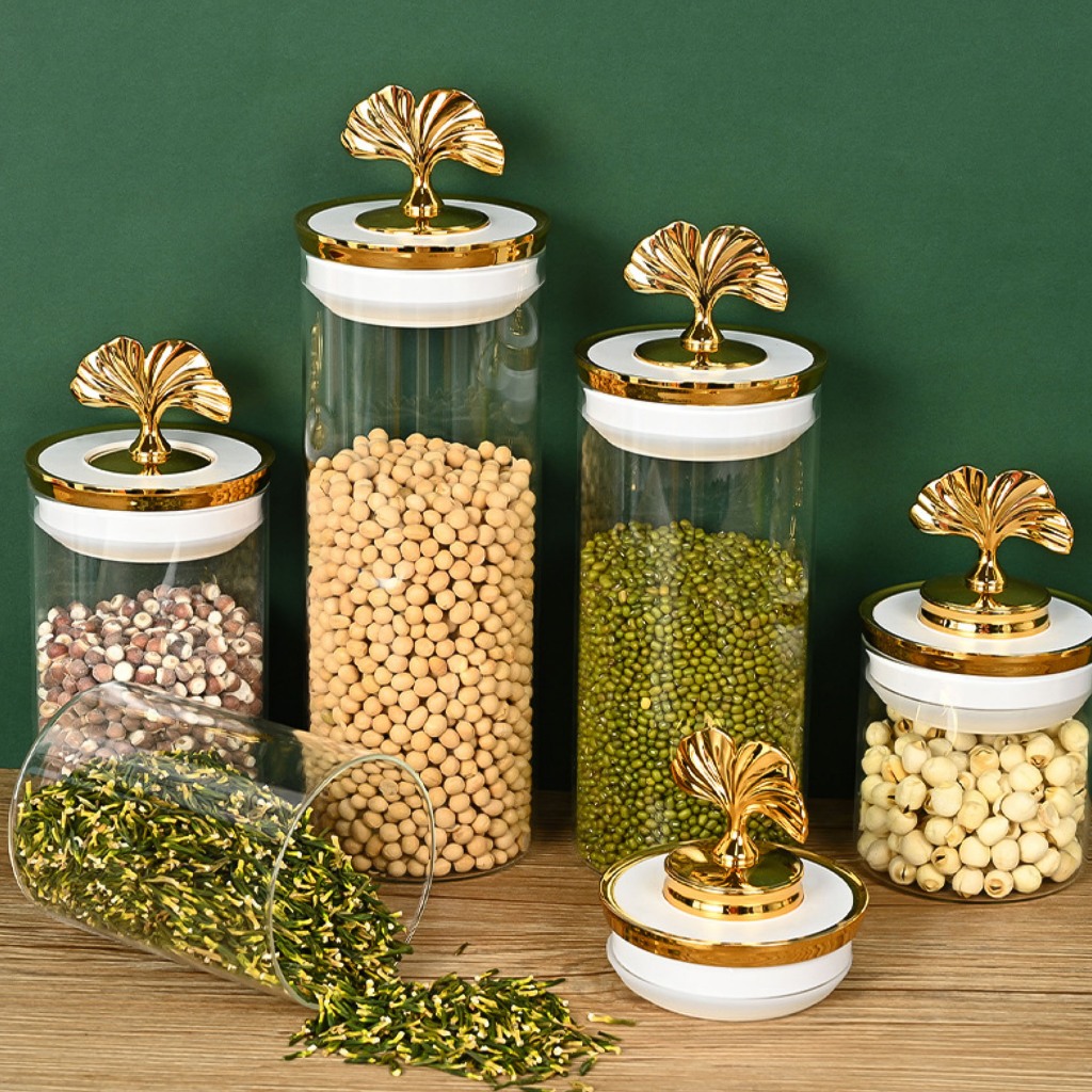 Hampers House Toples Kaca Kekinian / Toples Kedap Udara Penyimpanan Makanan Ringan/ Toples Kue / Top