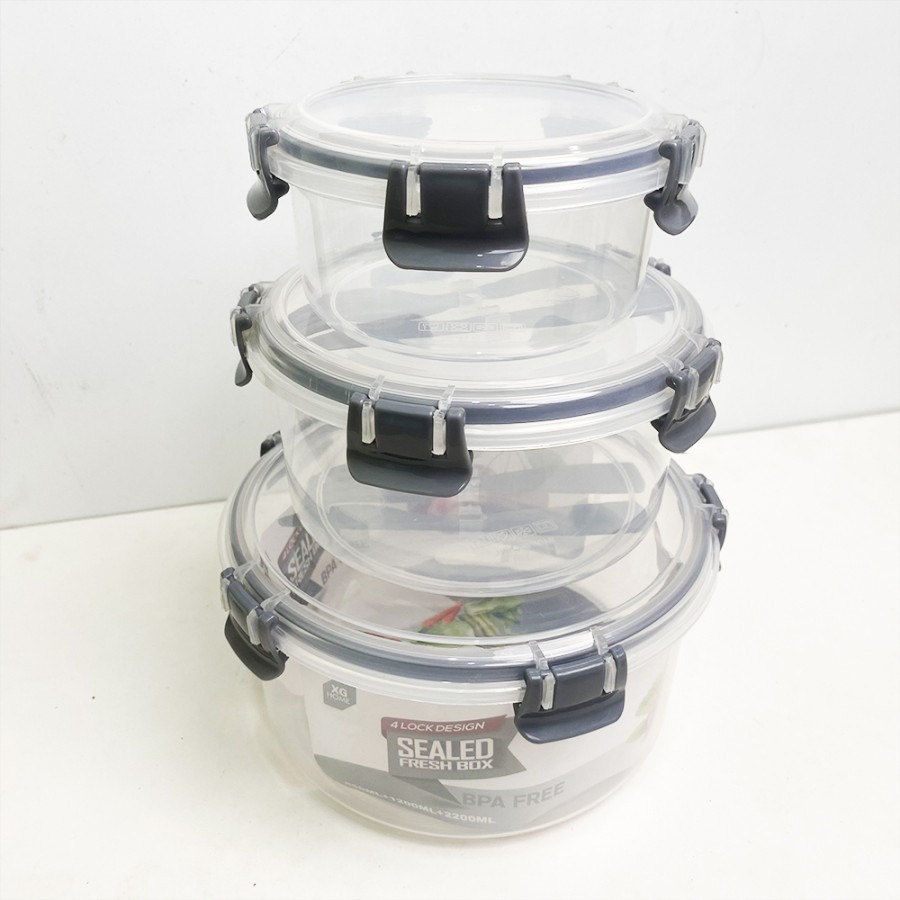 FOOD PREP BOX PLASTIK TEMPAT PENYIMPANAN MAKANAN KULKAS JAR KONTAINER BUAH SAYUR SALAD BPA FREE