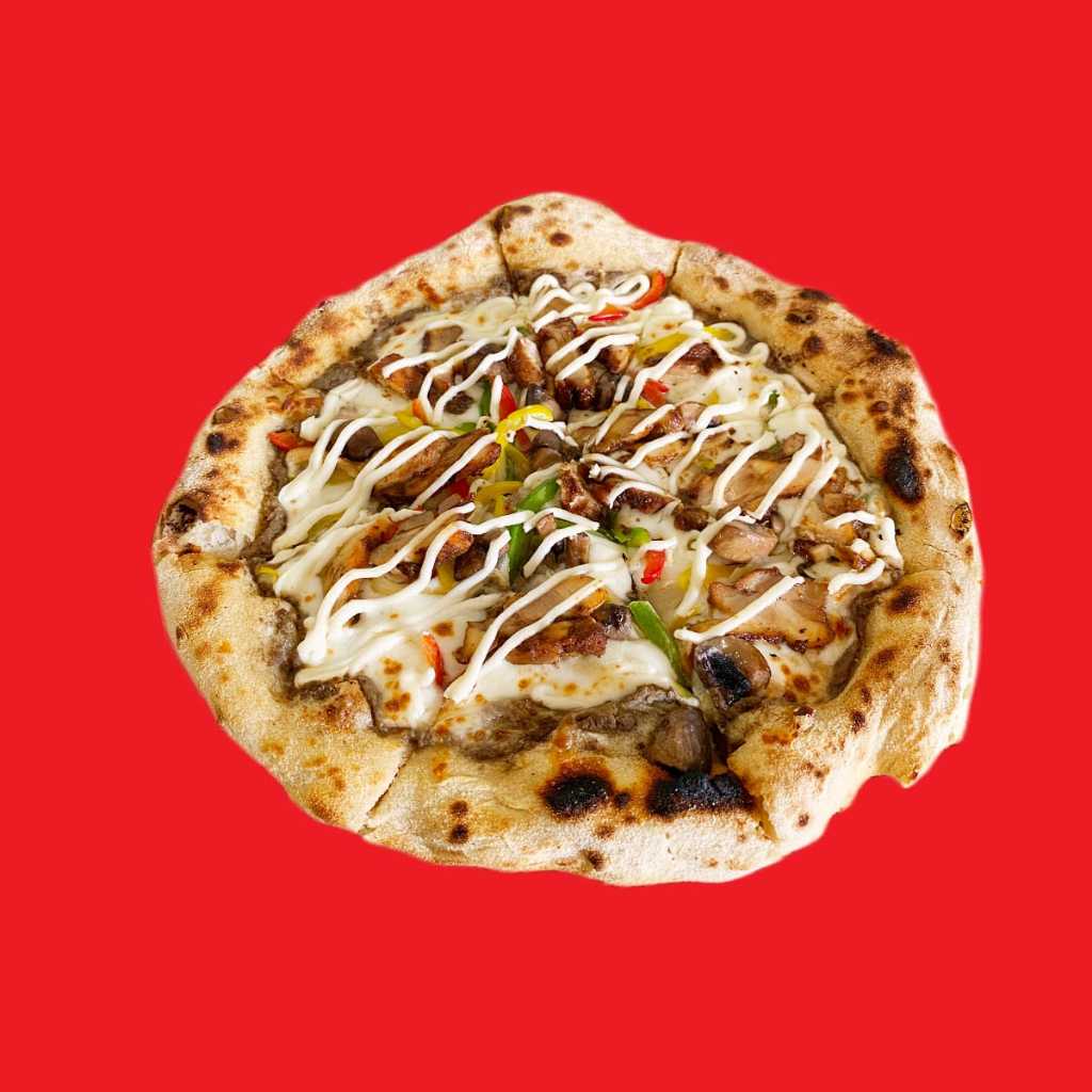 

Animo Bakery Truffle Chicken Mayo With Double Mushroom Sauce Personal Pan Pizza