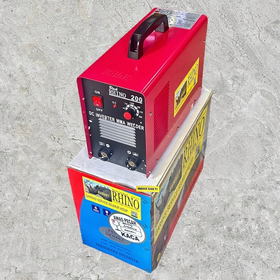 Mesin Las Listrik 200A Trafo Las DC Inverter MMA Welder Rhino 200