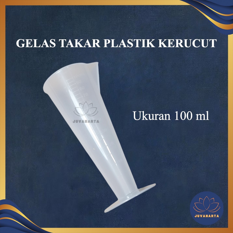 Measuring Cup Gelas Takar Plastik Gelas Ukur Cone Kerucut 100 ml cc