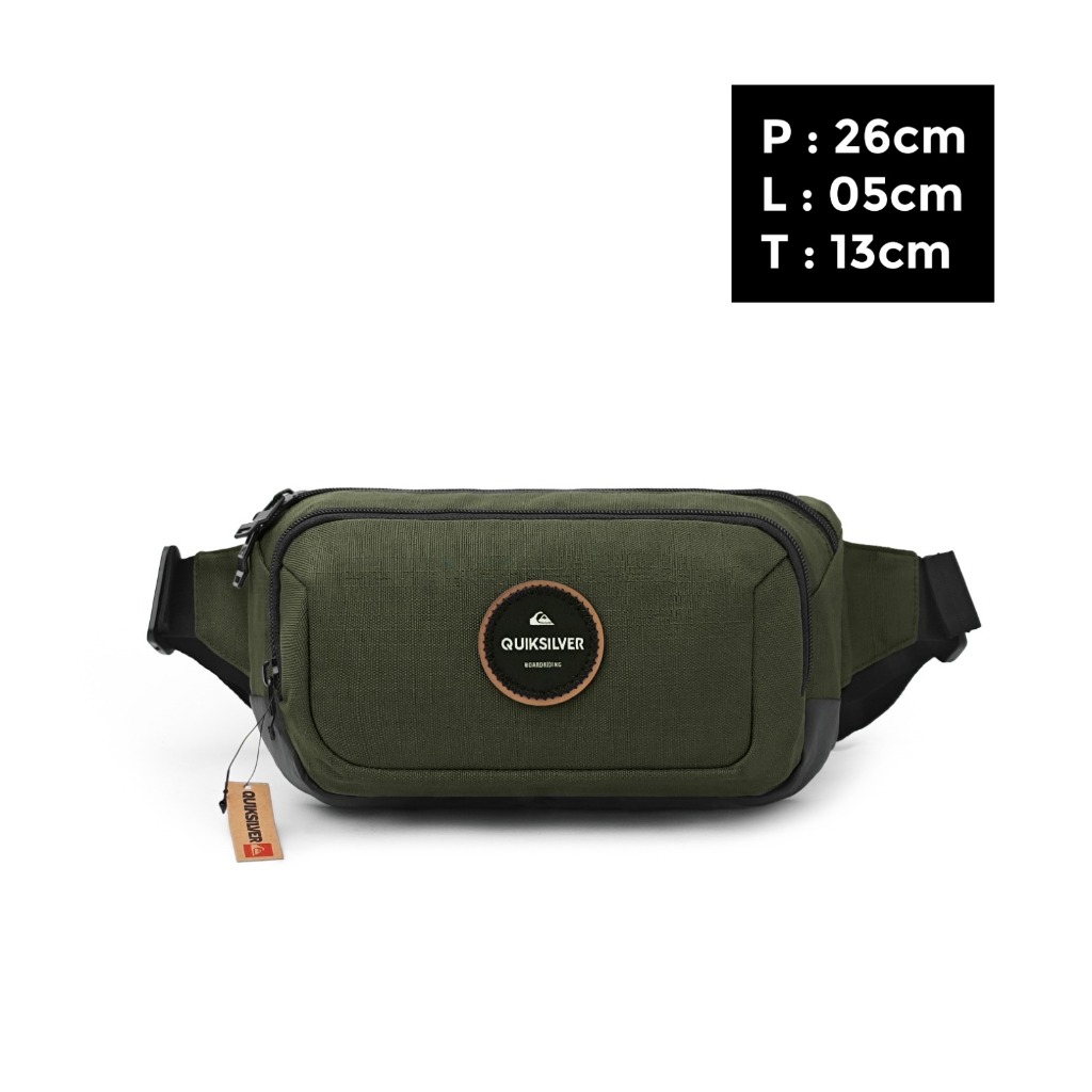 Waistbag Quiksilver Waterproof Mirror Original Tas Pinggang Pria Anti Air