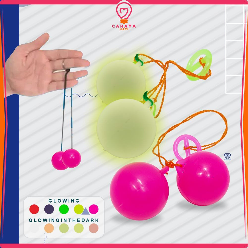Lato Lato Tek Tek Mainan / Mainan Tradisional Adu Bola Glowing  Lato Lato / Lato Lato Glow In The Da