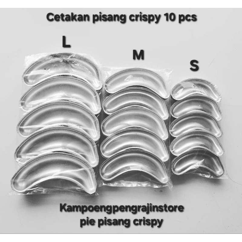 cetakan pisang crispy 10pcs | cetakan banana milk crispy | cetakan banana crispy