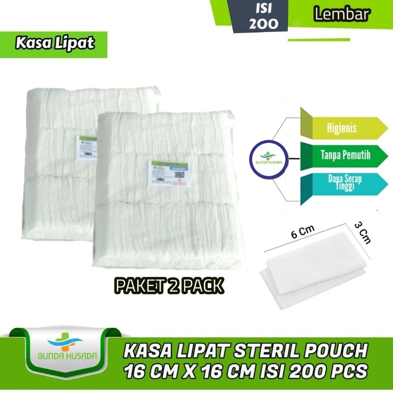 Paket Murah 2 Pack Kasa Steril Medis Kain Perban Pembalut Luka Kecil Pasca Operasi Pembersih Luka