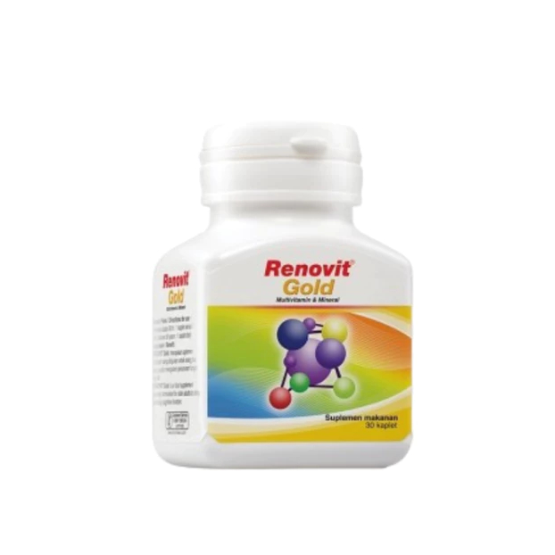 Renovit Gold Multivitamin & Mineral Lengkap (Botol isi 30)