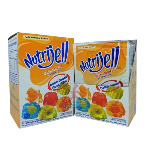

NUTRIJELL ISI 12 X 10GR JELLY POWDER PUDING JELI NUTRIJEL SERBUK INSTAN 15gr PLAIN COKLAT CINCAU