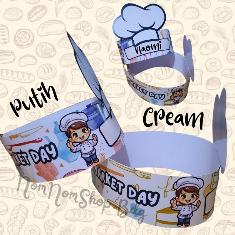 Topi KOKI New READY MARKET DAY / P5 Anak TK SD SMP