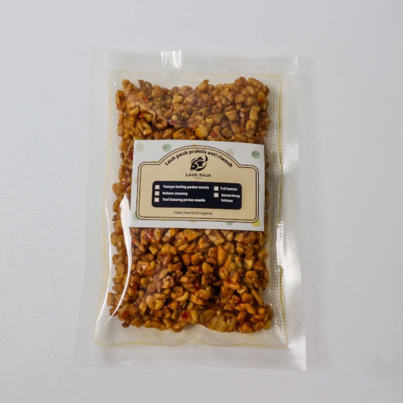 

TEMPE KERING PEDAS MANIS / SACHET 100gr / LAUK PAUK BRAND/