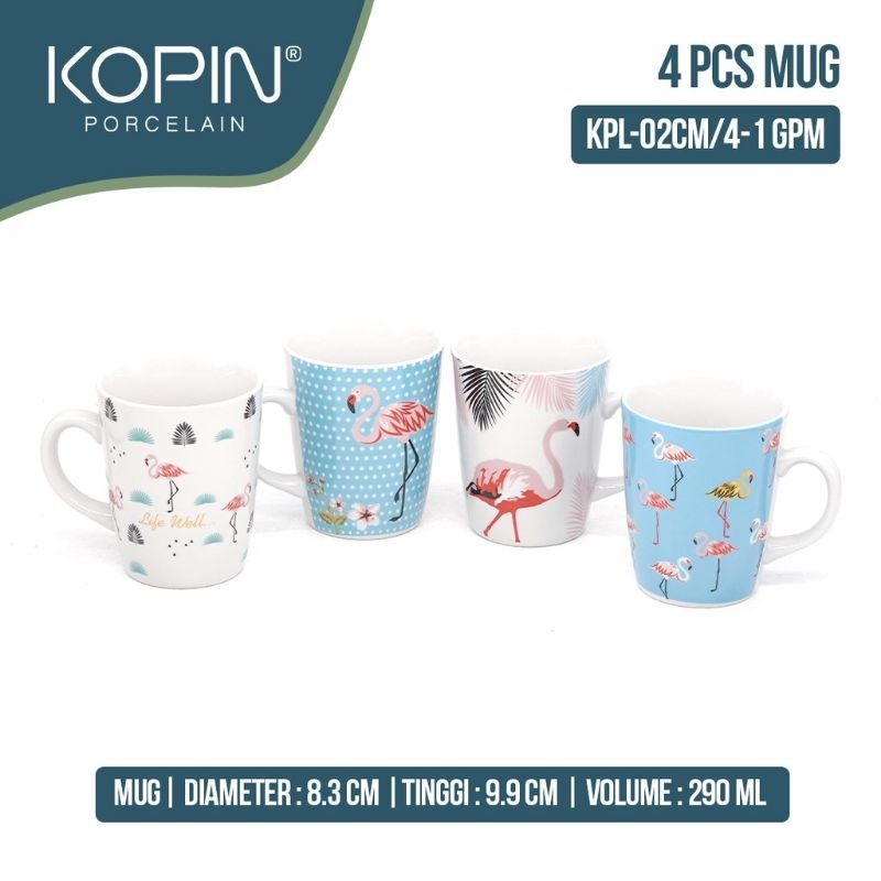 (1 PCS) Mug Keramik Porcelain Flamingo Royal Heritage