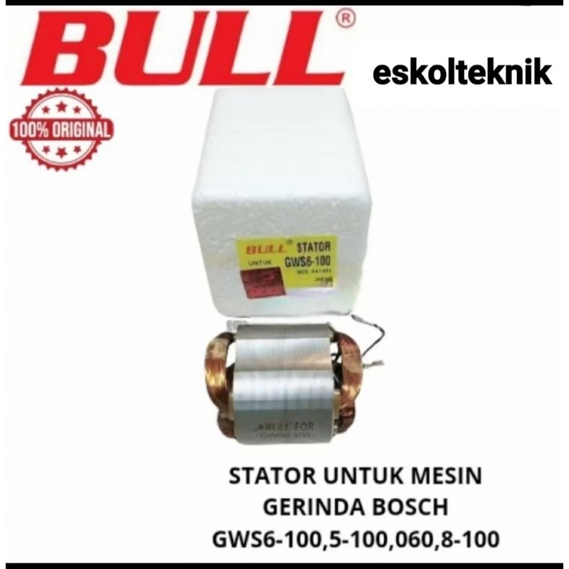 Stator Untuk Mesin Gerinda BOSCH GWS 6-100,5-100,060,8-100 BULL 100% ORIGINAL/Stator Dinamo Untuk Ge