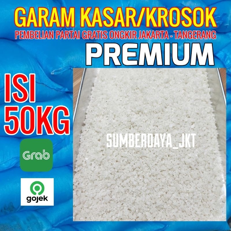 

GARAM KASAR 50 KG / GARAM KROSOK / GARAMIKAN / NaCl / GARAM MURNI / NATRIUM KLORIDA