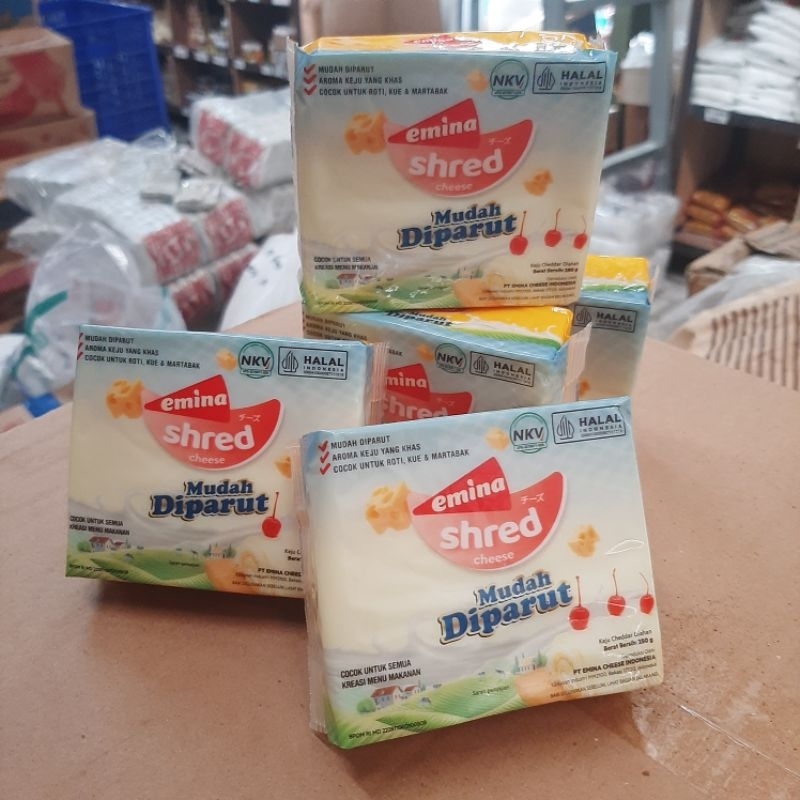 

Keju Emina Shred Mudah Di Parut 250 Gram Per Pcs