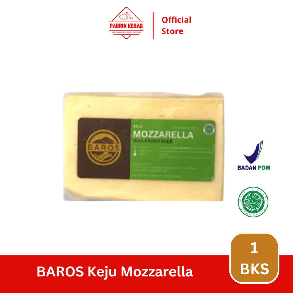 

Keju Mozarella Original Baros 250 GR