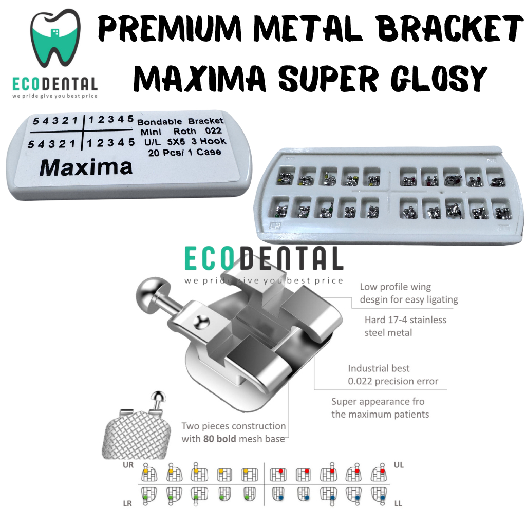 Bracket Metal Aegis Maxima Mini Roth MBT Premium Super High Polishing