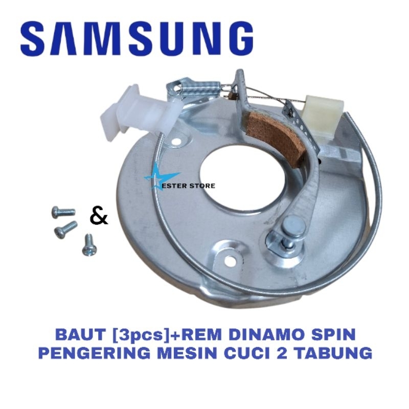 Paket Baut + Rem dinamo spin pengering mesin cuci Samsung 2 tabung