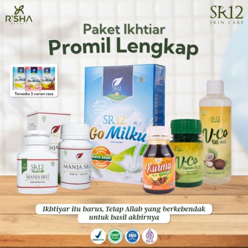 PAKET IKHTIAR PROMIL SR12 HERBAL | PROGRAM HAMIL SUAMI ISTRI | PAKET PENUNJANG KEHAMILAN | SUSU KAMB