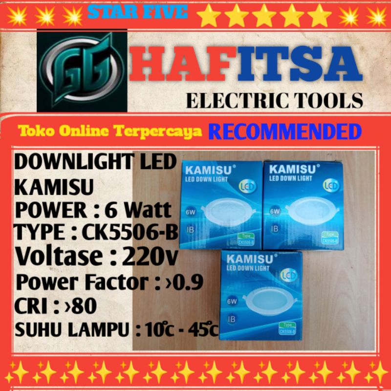 Downlight Lampu LED 6W warna putih  / downlight LED KAMISU / downlight / downlight lampu / downlight