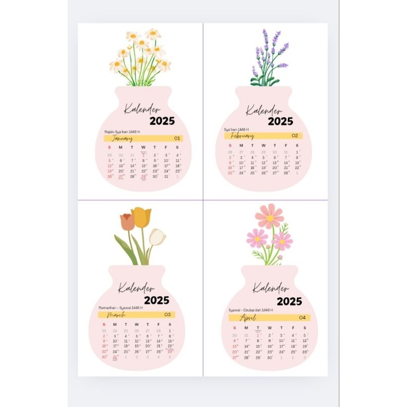 

kalender 2025 estetik