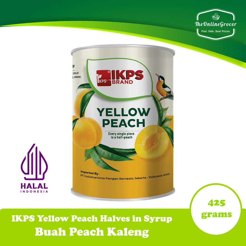 

IKPS Yellow Peach in Halves 425gr - Buah Persik Kuning Kaleng