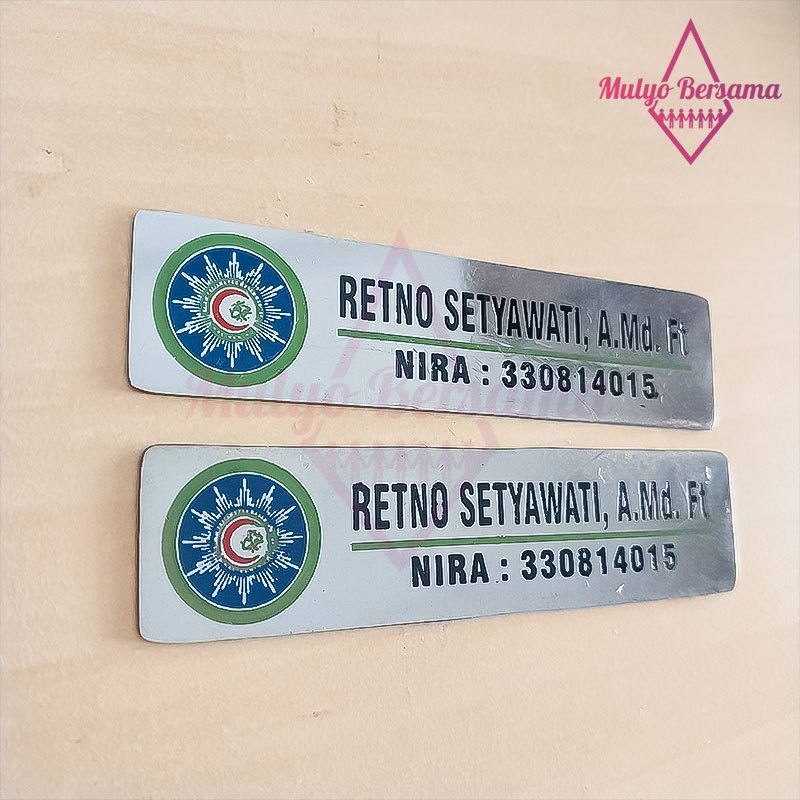 

Papan Nama Dada Stainless Logo Custom Name Tag Logam Custom - Mulyo Bersama