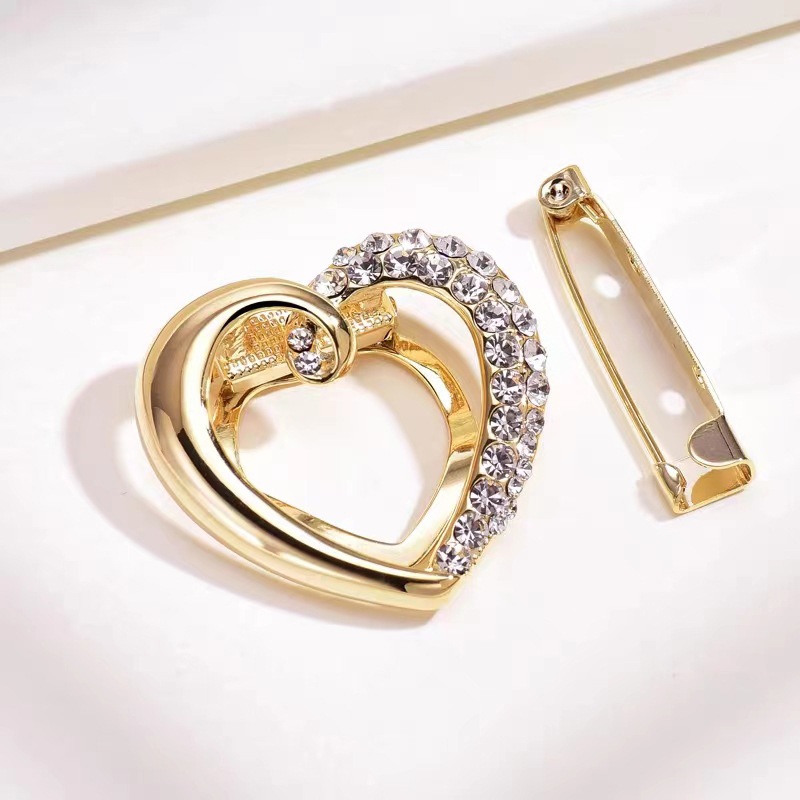 Pucigo Ring Hijab Jepit Love Multi Fungsi Anti Slip bisa untuk Bros Mewah Eksklusif