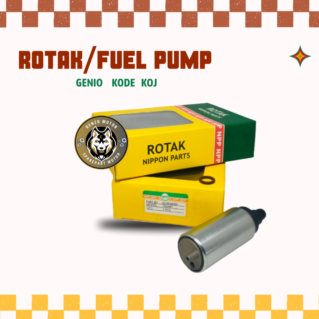 ROTAK/ FUEL PUMP / DINAMO POMPA BENSIN MOTOR NEW BEAT/GENIO KODE KOJ NPP