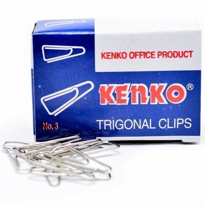 

Kenko paper Clip Trigonal / Klip Penjepit Kertas No. 3 1Pack kecil