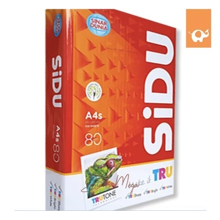 

SIDU Kertas Hvs A4 80 gsm isi 500lembar/rim +Copy papper/Print Fotocopy Putih - HIGH QUALITY
