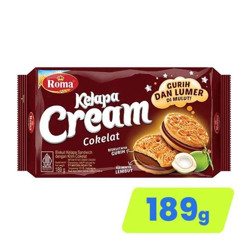 

ROMA KELAPA CREAM COKLAT 189g exp aman