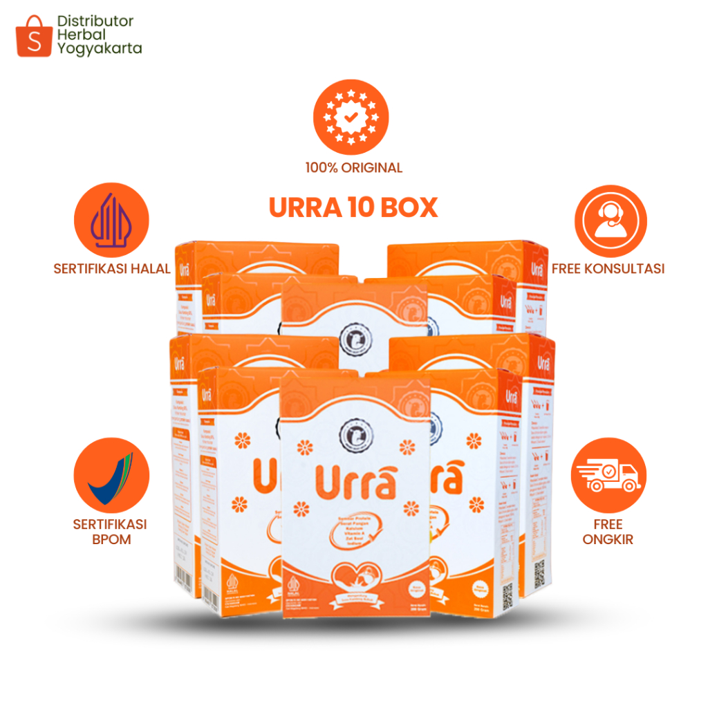 

URRA Asli Original - Susu Kambing Saanen Untuk Penambah Berat Badan & Tinggi Badan Anak - 10 Box