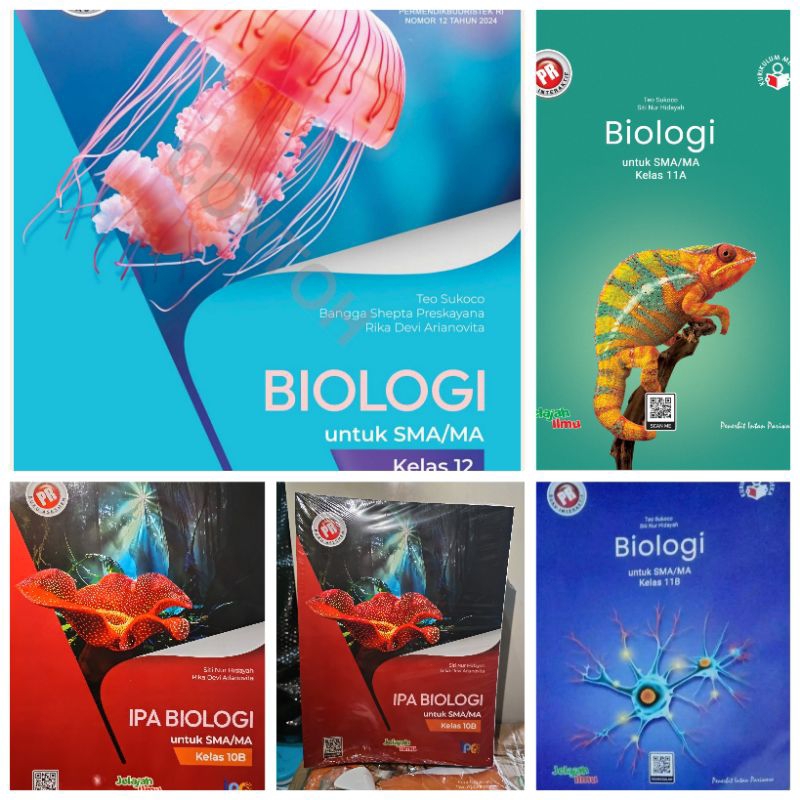 Buku lks/pr Biologi kelas 10,11 & 12 semester 2 tahun 2023/2024/2025 Intan pariwara