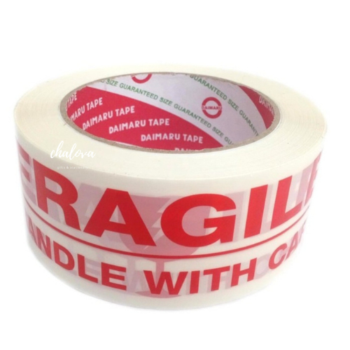 

[SLOP] LAKBAN FRAGILE PUTIH DAIMARU OPP ISI 6 PCS / SELOTIP FRAGILE HANDLE WITH CARE 48 MM X 50 M / LAKBAN PACKING WARNING / PLAKBAN FRAGILE ISI 6 PCS