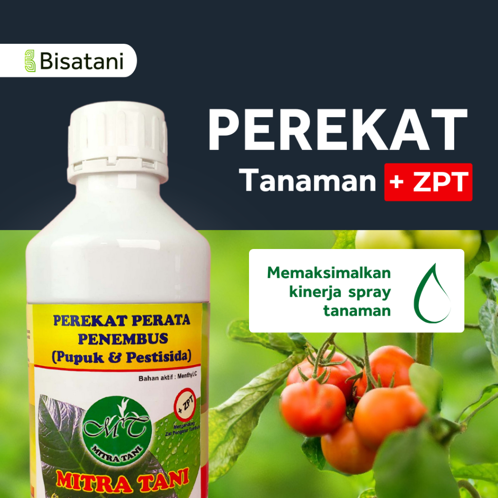 Bisatani - Perekat Tanaman +ZPT Perekat, Perata dan Penembus Pestisida Fungisida 1 liter