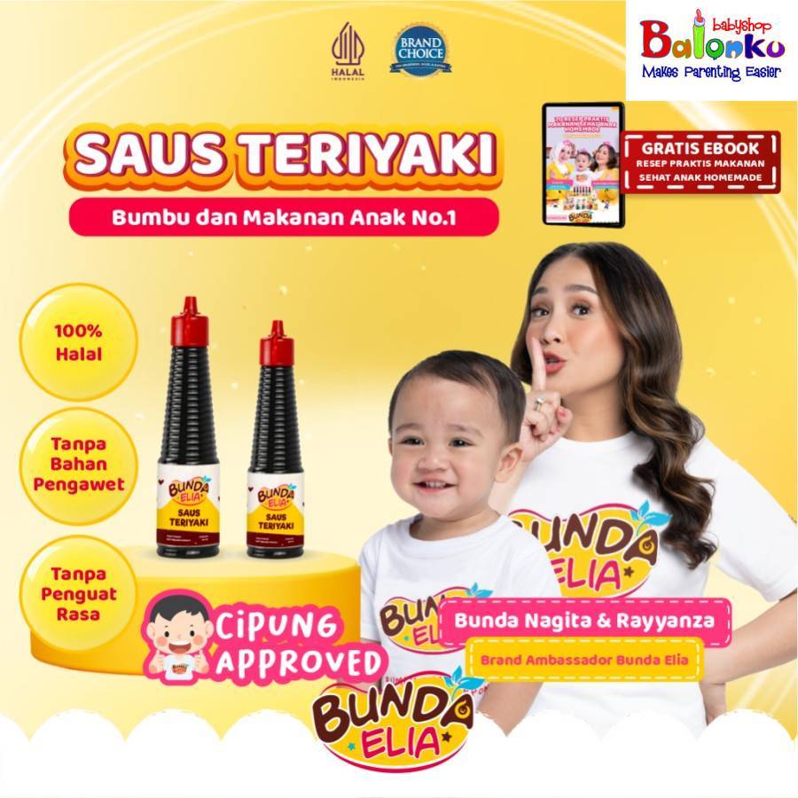 

Bumbu Bunda Elia Saus Teriyaki Non MSG Non Pengawet Bumbu MPASI