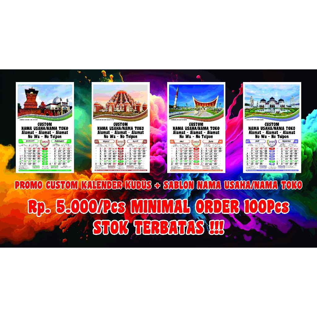 

PROMO CUSTOM KALENDER KUDUS 2025 (Minimal 100pcs)