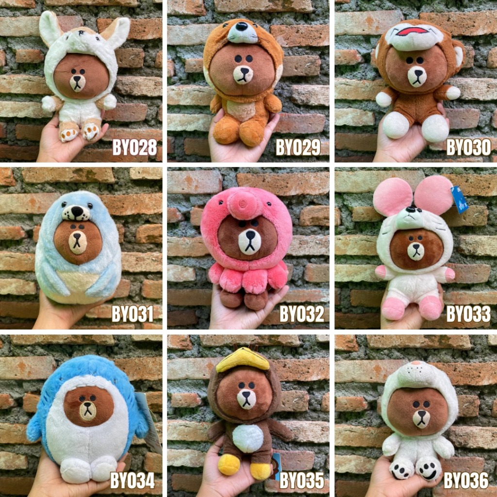 Boneka Line Friends Edisi Jungle Brown BY028-BY036
