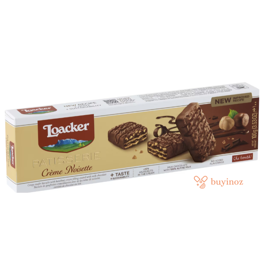 

Loacker Gran Pasticceria Creme Noisette Chocolate Wafer Biscuit 100g (Wafer Import Made in Italy)