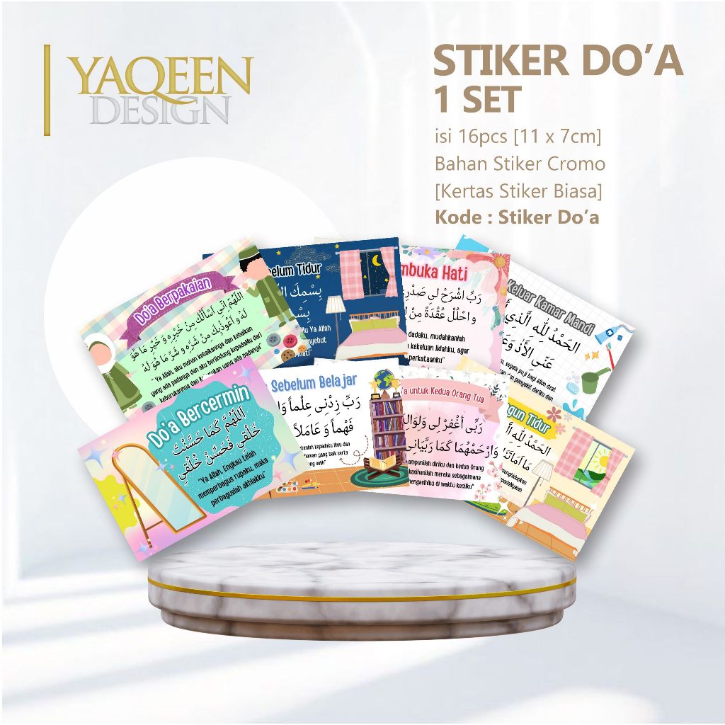 

STIKER DO'A ANAK HARIAN cromo isi 12 pcs edukasi anak islam