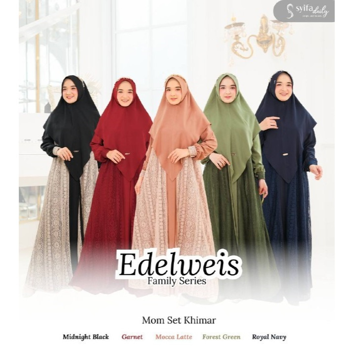 Syifa Daily Edel Weis Gamis Only muslim dewasa