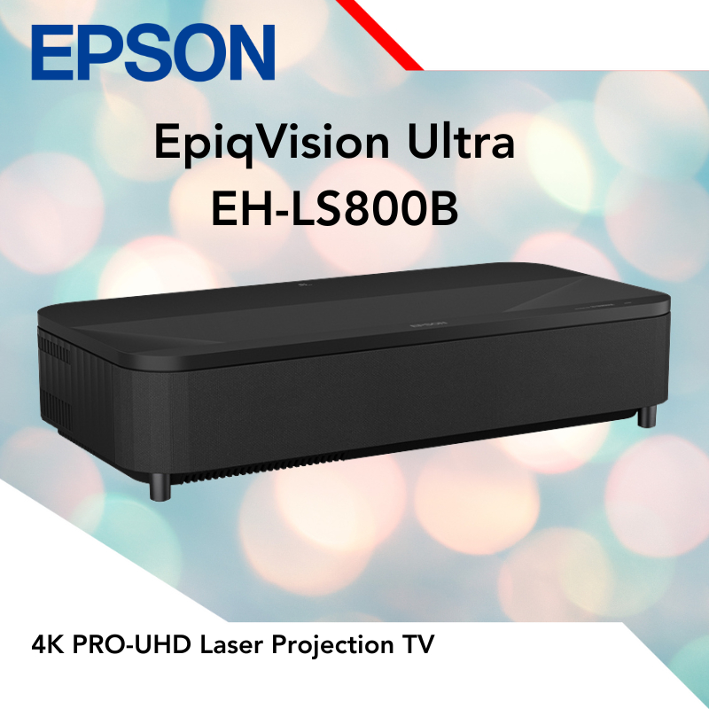 Laser Projector Proyektor EPSON EpiqVision Ultra EH-LS800B 4K PRO-UHD Laser Projection TV