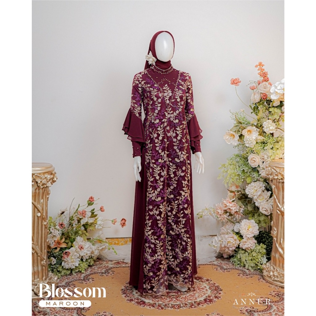 Annur Label Pre Order Blossom dree brokat bordir payet simpel kondangan pengajian lamaran